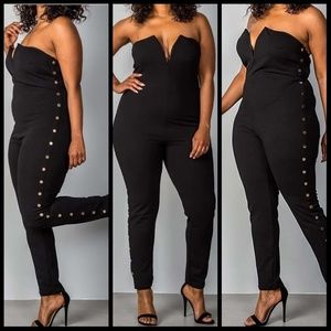 Black Jumpsuit Strapless